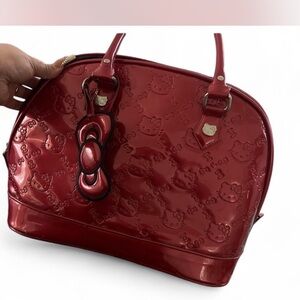 Red Embossed Hello Kitty Women's Handbag